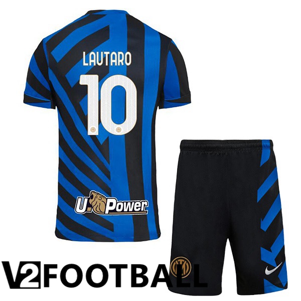 Inter Milan (LAUTARO 10) Kids Home Soccer Shirt Blue 2024/2025