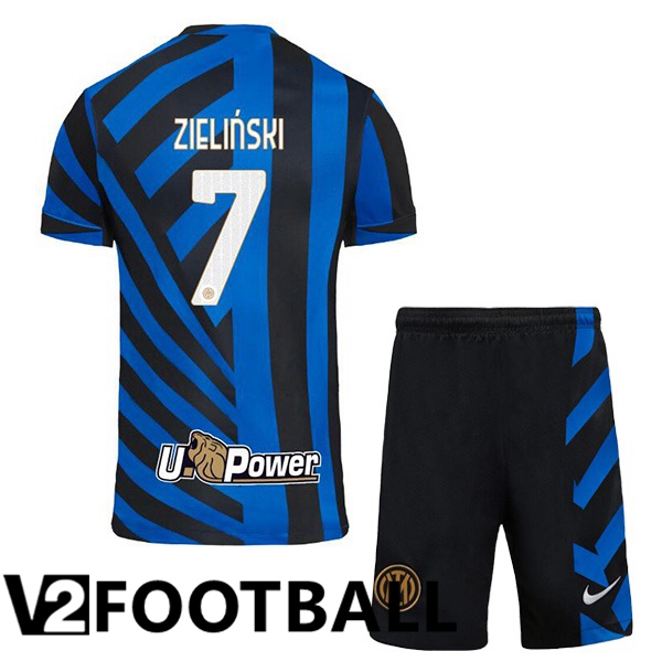 Inter Milan (ZIELIŃSKI 7) Kids Home Soccer Shirt Blue 2024/2025