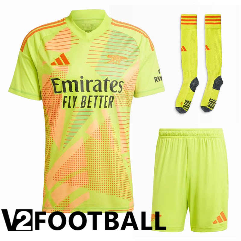 Arsenal Goalkeeper kit Soccer Shirt Green (Shorts + Socks) 2024/2025