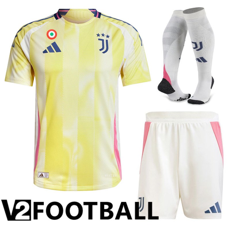 Juventus Away kit Soccer Shirt (Shorts + Socks) 2024/2025