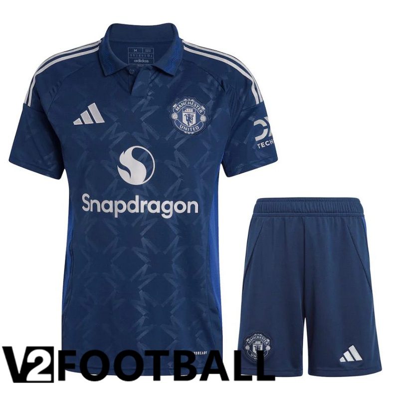 Manchester United Away kit Soccer Shirt + Shorts 2024/2025