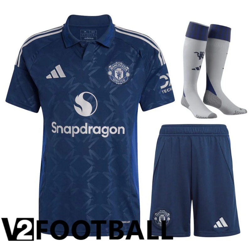 Manchester United Away kit Soccer Shirt (Shorts + Socks) 2024/2025