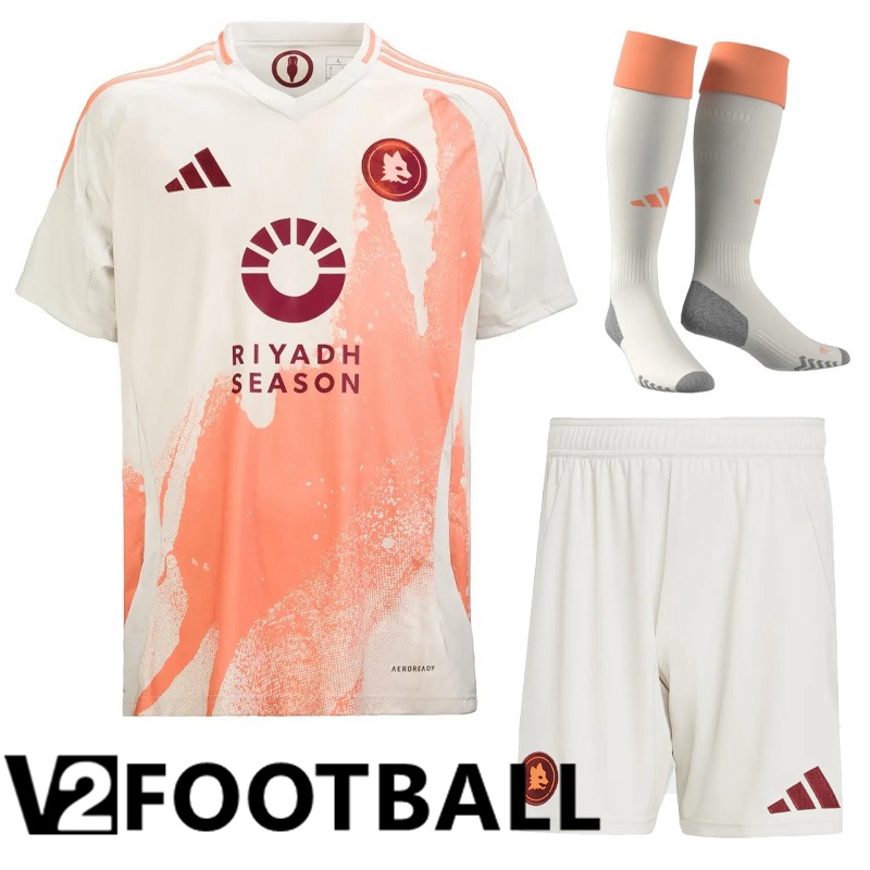 AS Rome Away kit Soccer Shirt (Shorts + Socks) 2024/2025