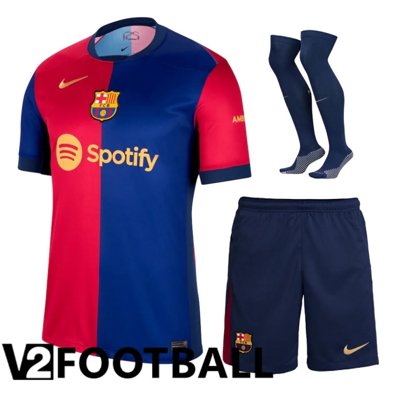 FC Barcelona Home kit Soccer Shirt (Shorts + Socks) 2024/2025