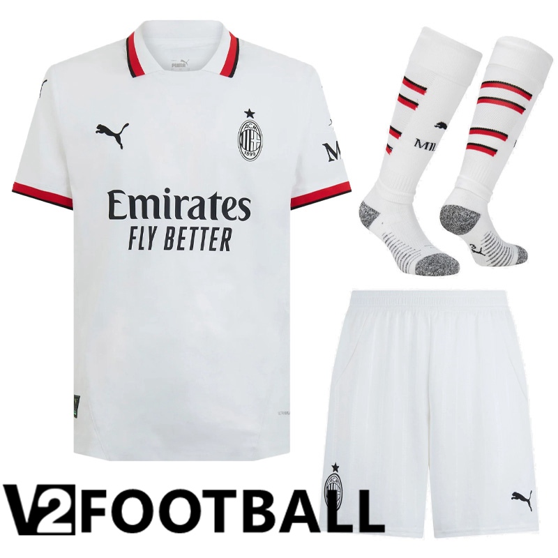 AC Milan Away kit Soccer Shirt (Shorts + Socks) 2024/2025