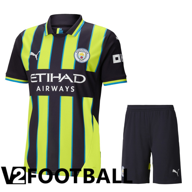 Manchester City Away kit Soccer Shirt + Shorts 2024/2025