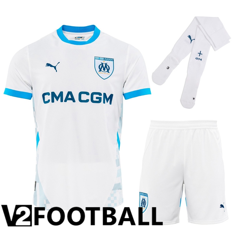 Marseille OM Home kit Soccer Shirt (Shorts + Socks) 2024/2025