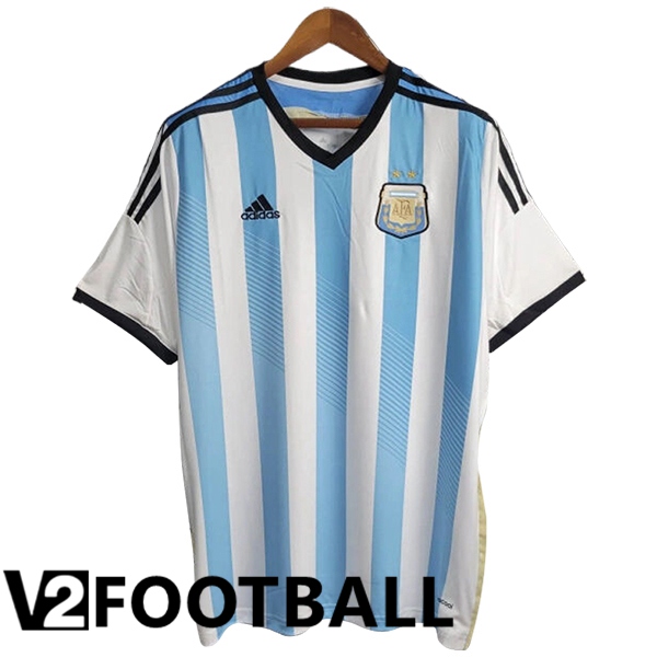 Argentinae Retro Home Soccer Shirt 2014