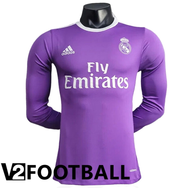 Real Madrid Retro Away Soccer Shirt Long sleeve 2014/2015