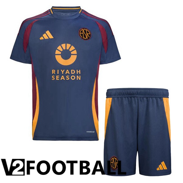 AS Rome Kids Third Soccer Shirt Blue Royal 2024/2025