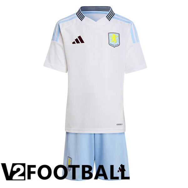 Aston Villa Kids Away Soccer Shirt White 2024/2025