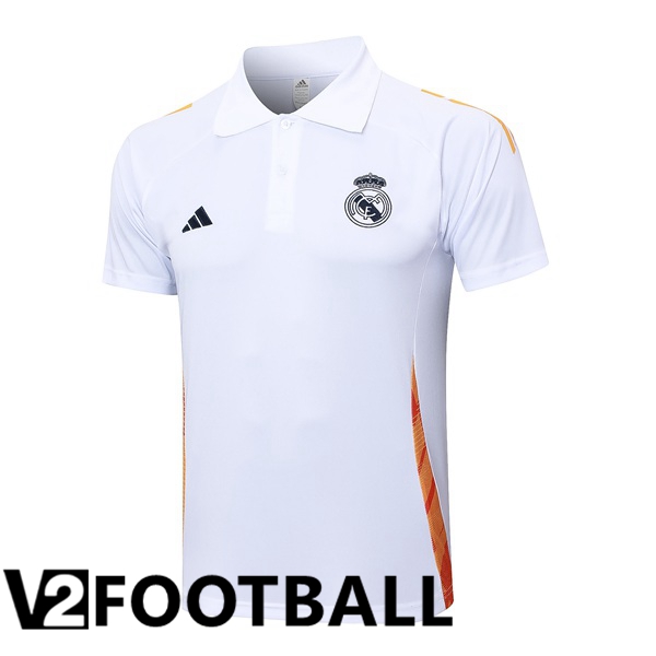 Real Madrid Soccer Polo White 2024/2025