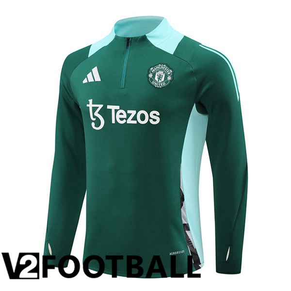 Manchester United Training Sweatshirt Green 2024/2025