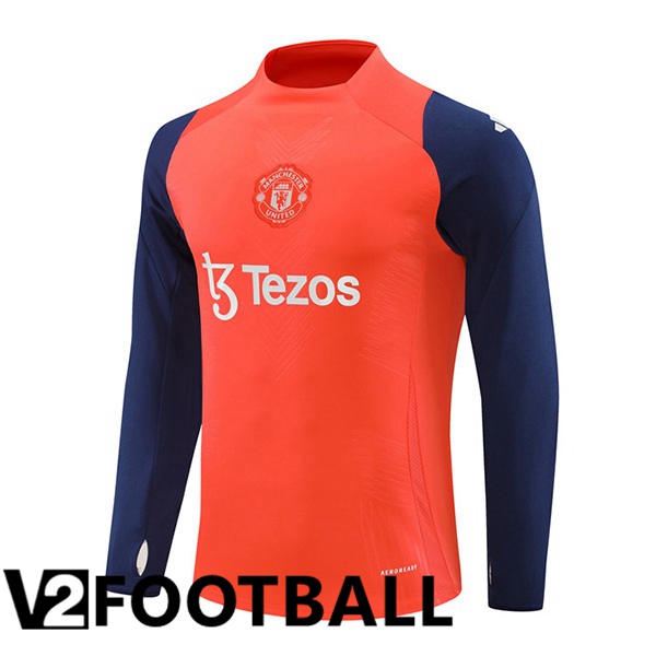 Manchester United Training Sweatshirt Orange 2024/2025