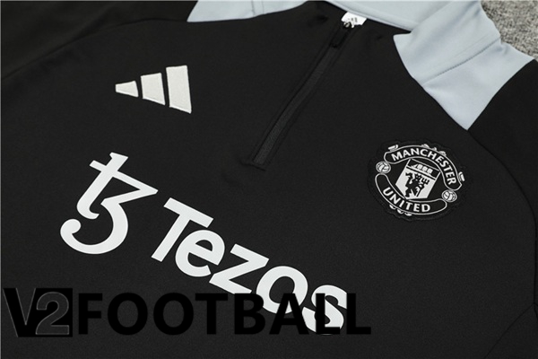 Manchester United Kids kit Training Tracksuit Black 2024/2025