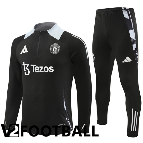 Manchester United Kids kit Training Tracksuit Black 2024/2025