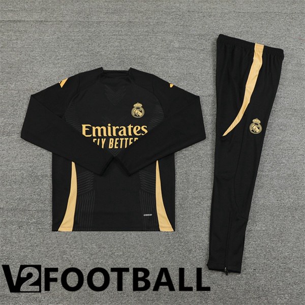 Real Madrid Kids kit Training Tracksuit Black 2024/2025