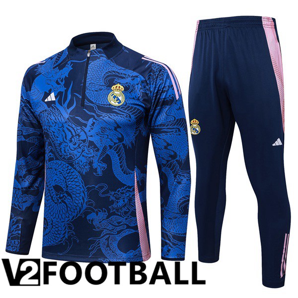 Real Madrid Kids kit Training Tracksuit Blue Royal 2024/2025