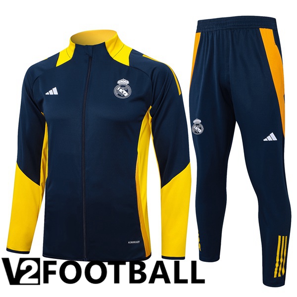 Real Madrid kit Training Tracksuit - Jacket Blue Royal Yellow 2024/2025