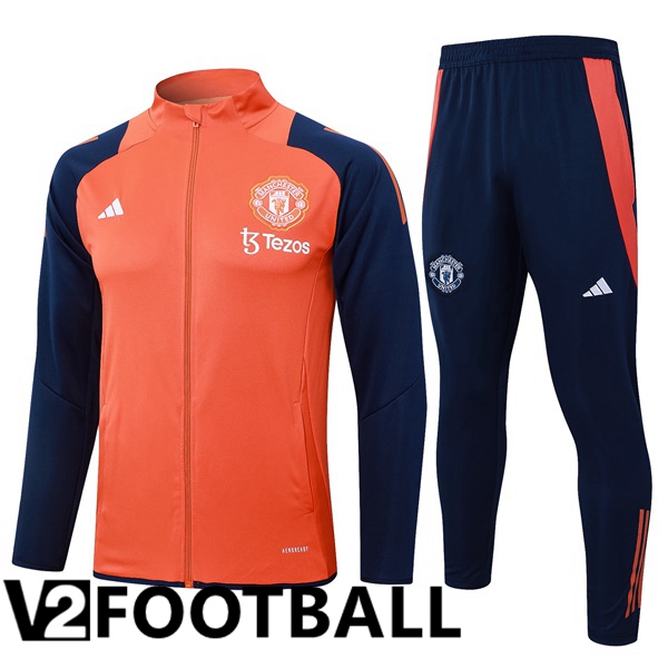 Manchester United kit Training Tracksuit - Jacket Orange 2024/2025