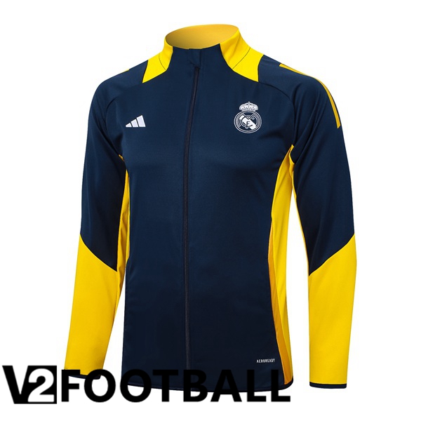 Real Madrid Training Jacket Blue Royal Yellow 2024/2025