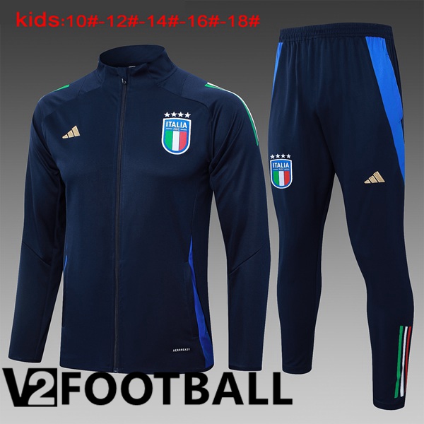 Italy Kids kit Training Tracksuit - Jacket Blue Royal 2024/2025