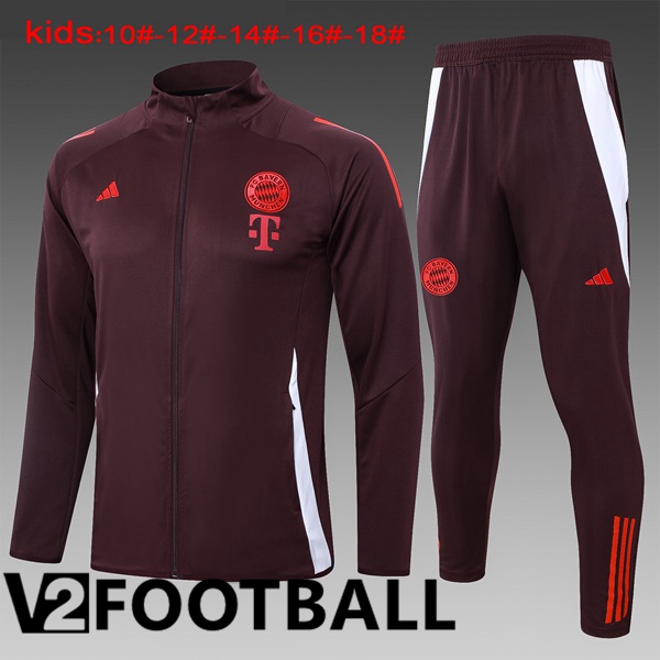 Bayern Munich Kids kit Training Tracksuit - Jacket Red 2024/2025