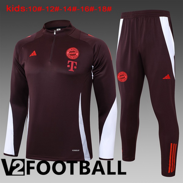 Bayern Munich Kids kit Training Tracksuit Red 2024/2025