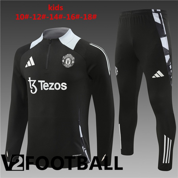 Manchester United Kids kit Training Tracksuit Black 2024/2025