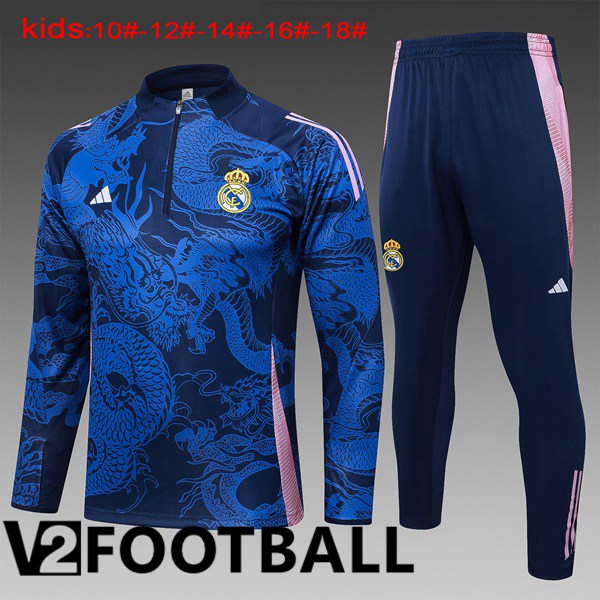 Real Madrid Kids kit Training Tracksuit Blue Royal 2024/2025