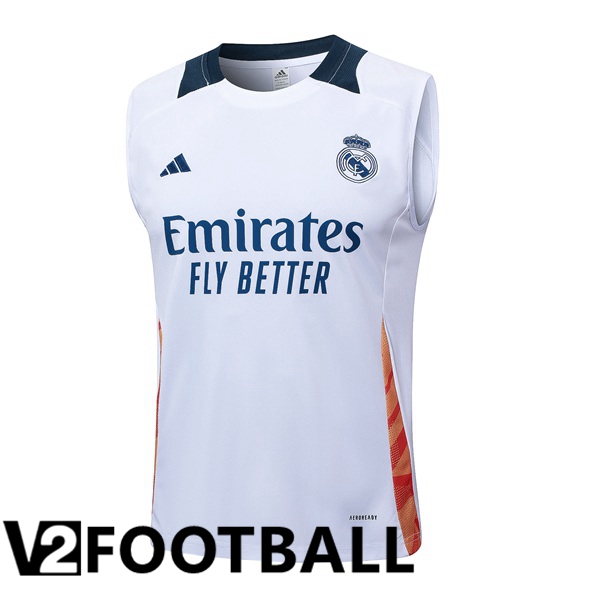 Real Madrid Gilet Soccer White 2024/2025