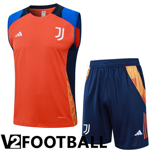 Juventus Gilet Soccer + Shorts Orange 2024/2025