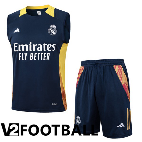 Real Madrid Gilet Soccer + Shorts Blue Royal 2024/2025