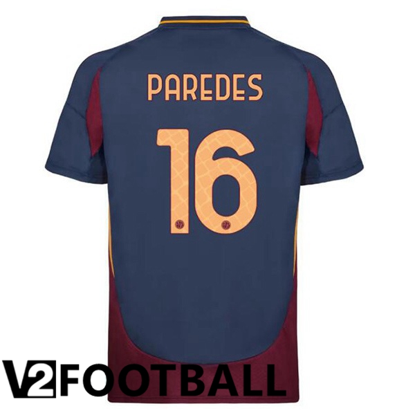 AS Rome (PAREDES 16) Third Soccer Shirt Blue Royal 2024/2025