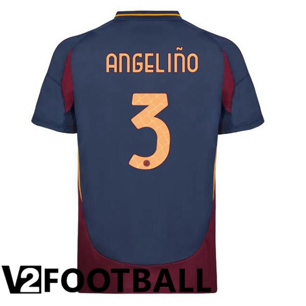 AS Rome (ANGELIÑO 3) Third Soccer Shirt Blue Royal 2024/2025