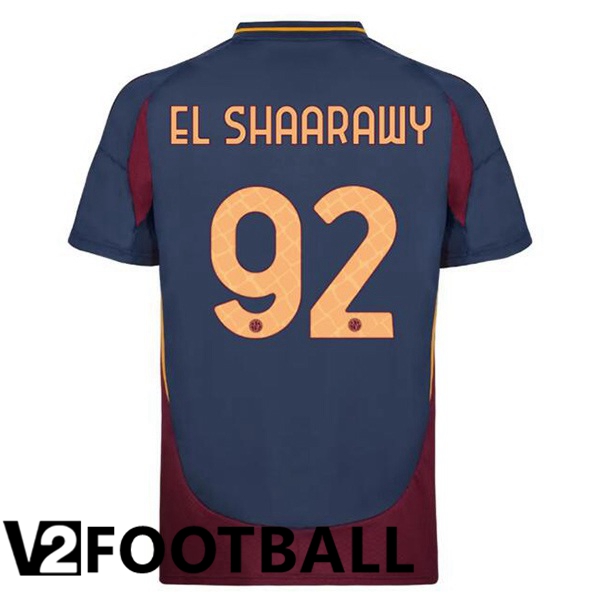 AS Rome (EL SHAARAWY 92) Third Soccer Shirt Blue Royal 2024/2025