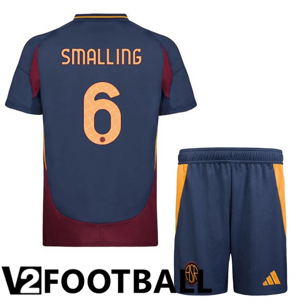 AS Rome (SMALLING 6) Kids Third Soccer Shirt Blue Royal 2024/2025