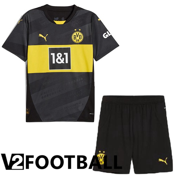 Dortmund BVB Kids Away Soccer Shirt Black 2024/2025