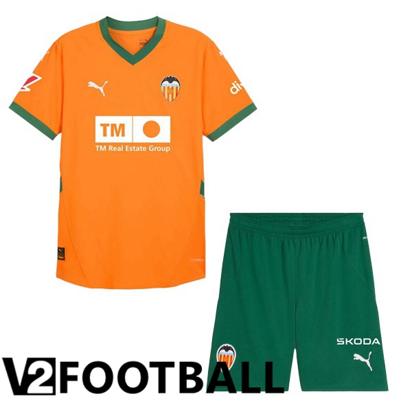 Valencia CF Kids Third Soccer Shirt Orange 2024/2025