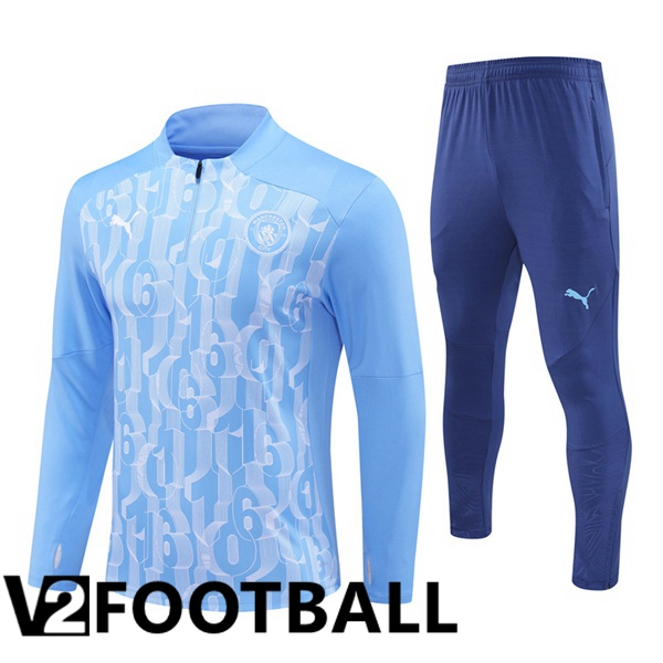 Manchester City Kids kit Training Tracksuit Blue 2024/2025