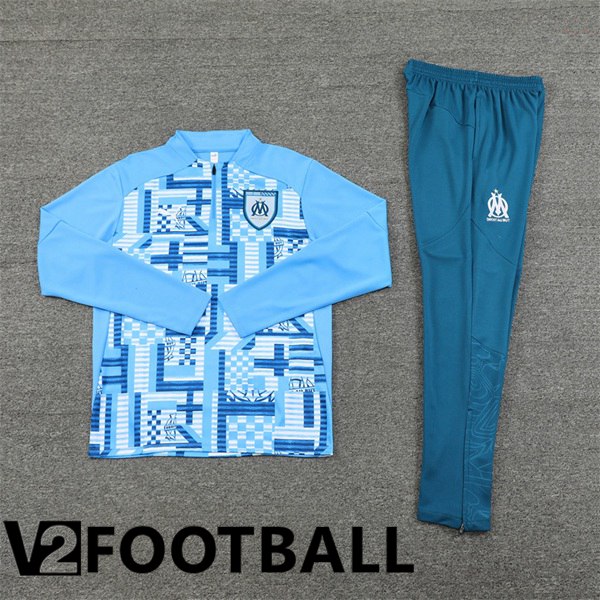 Marseille OM Kids kit Training Tracksuit Blue 2024/2025