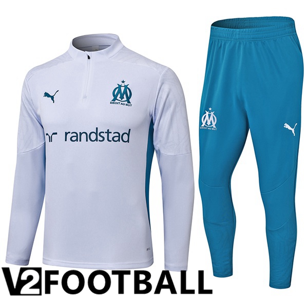 Marseille OM Kids kit Training Tracksuit White 2024/2025