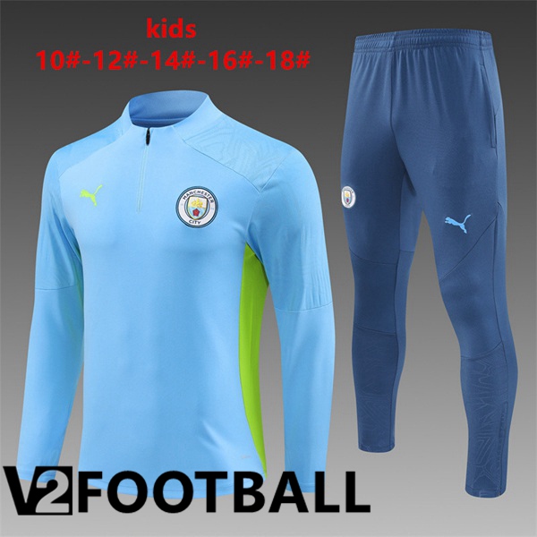 Manchester City Kids kit Training Tracksuit Blue 2024/2025