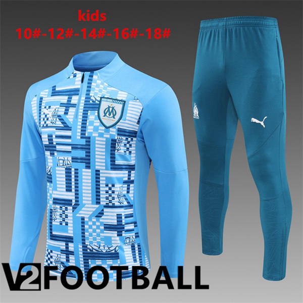 Marseille OM Kids kit Training Tracksuit Blue 2024/2025