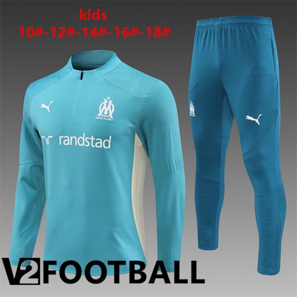 Marseille OM Kids kit Training Tracksuit Blue 2024/2025