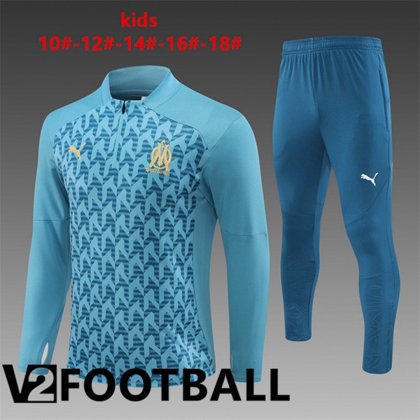 Marseille OM Kids kit Training Tracksuit Blue 2024/2025