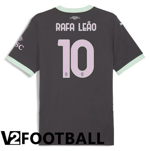 AC Milan (Rafa Leão 10) Third Soccer Shirt Black 2024/2025