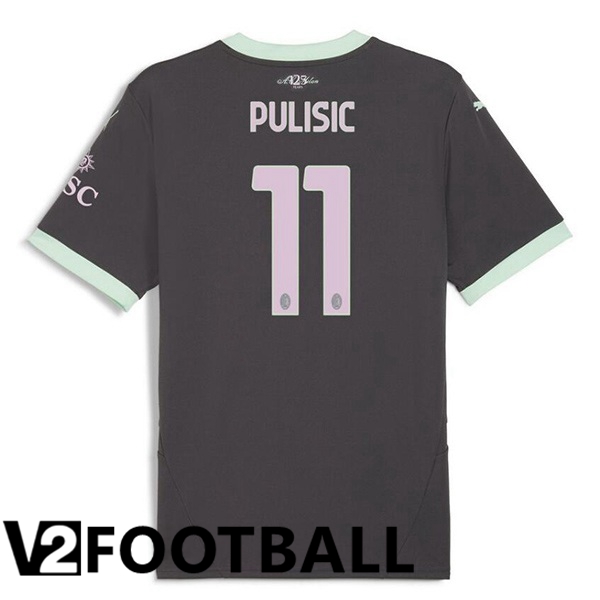 AC Milan (Pulisic 11) Third Soccer Shirt Black 2024/2025