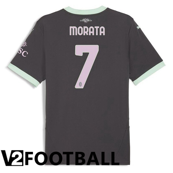 AC Milan (Morata 7) Third Soccer Shirt Black 2024/2025