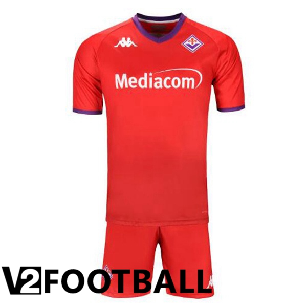 ACF Fiorentina Kids Third Soccer Shirt Red 2024/2025